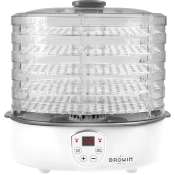 Suszarka do grzybów, owoców, warzyw i ziół z regulacją temp, 240W, transparentna