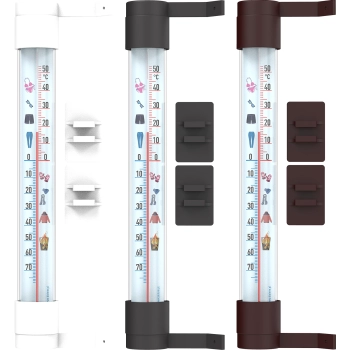 Termometr zewnętrzny z grafiką - ubrania (-50C do +50C) 23cm mix