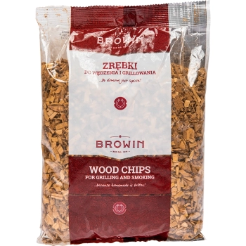 Portable smoker with thermometer & fruit woodchips