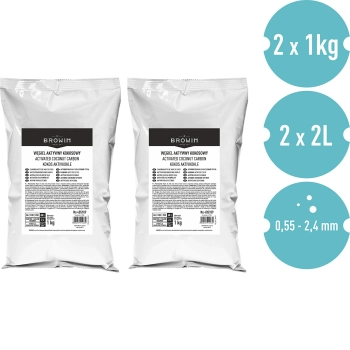 Węgiel aktywny kokosowy 1 kg x 2 - zestaw