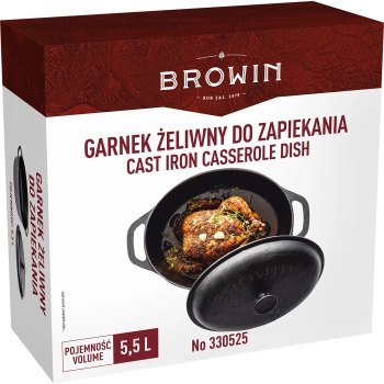 Garnek żeliwny do zapiekania, 5.5 L