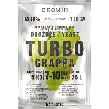 Drożdże gorzelnicze Turbo Grappa 7-10 dni