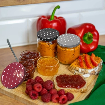 Zakrętka fi 66/4 kropki mix - 10 szt.