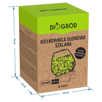 Kiełkownica słoikowa Twist-off z nasionami rzodkiewki