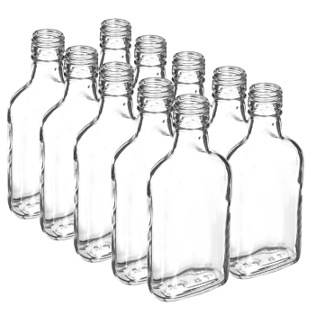 Butelka na nalewki piersiówka 200 ml - 10 szt.
