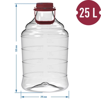 Balon do wina lekki, nietłukący, z uchwytem, 25 L