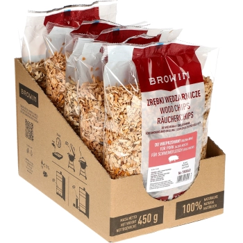Zrębki do wędzenia/grillowania 70% olcha + 30% buk, 450 g, kl. 8