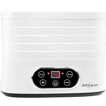 Suszarka do grzybów, owoców, warzyw i ziół z regulacją temp, 240W, biała