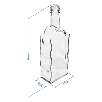 Butelka Klasztorna 500 ml, z zakrętką, biała - 6szt.