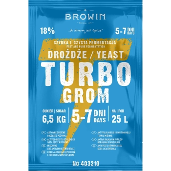 Drożdże gorzelnicze Turbo Grom 5-7 dni