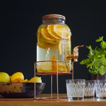 Słoik z kranikiem 3,8 L na stojaku