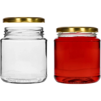 Słoik twist-off, grubasek 580 ml ze złotą zakrętką fi82/6, 6 szt.