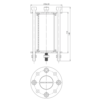 Moduł destylatora - wizjer - fi 48,3mm dł. 100mm