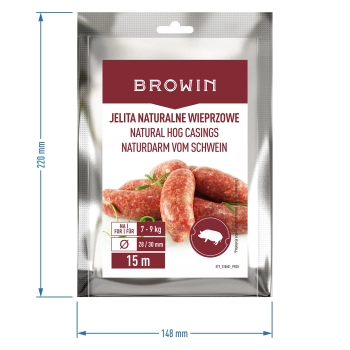 Jelita naturalne wieprzowe - kaliber 28/30mm, 15m
