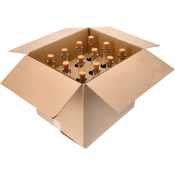 Butelka 350 ml z korkiem, nadruk Domowa nalewka