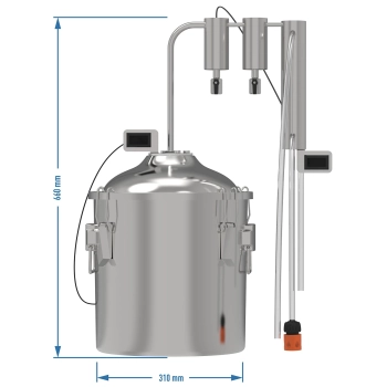 Destylator klasyczny Convex 18 L - 2 odstojniki