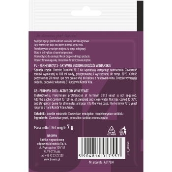 Drożdże winiarskie Fermivin 7013, 7 g