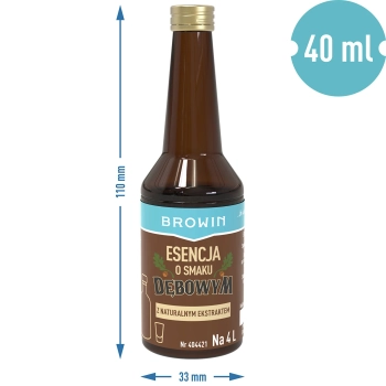 Esencja o smaku dębowym z naturalnym ekstraktem - 40 ml, na 4L