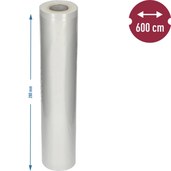 Folia moletowana w rękawie – do zgrzewarki próżniowej, 28x600cm