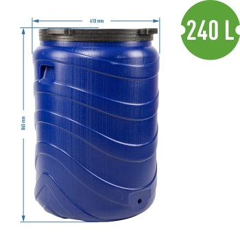 Beczka na kiszonki 240 L niebieska