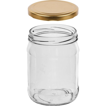 Słoik TO 500 ml z zakrętką złotą fi82/6 - 6 szt.
