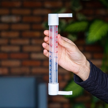 Termometr zewnętrzny z transparentną skalą (-70C do +50C) 23cm mix