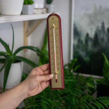 Termometr pokojowy ze złotą skalą (-10C do +60C) 28cm mix