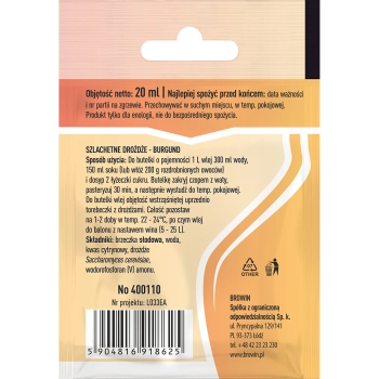 Drożdże winiarskie Bordeaux, 20 ml