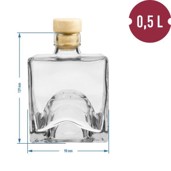 Komplet butelek do nalewek Bruno 0,5 L - 2szt