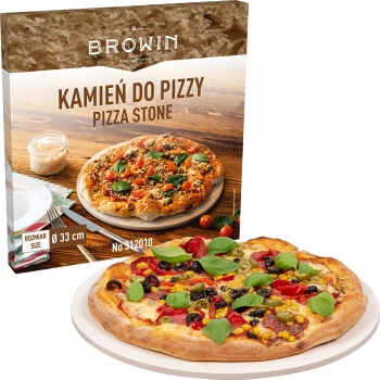 Kamień do pizzy okrągły, wykonany z kordierytu, średnica 33 cm