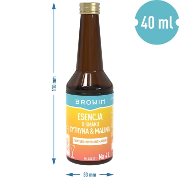 Esencja o smaku cytrynowo-malinowym - 40 ml, na 4L