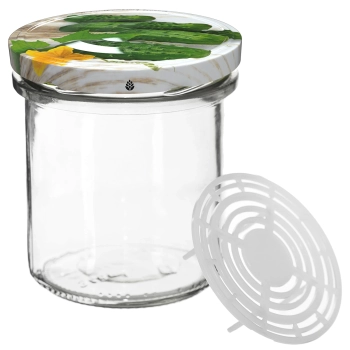 Słoik 350 ml z zakrętką i dociskiem - 6 szt.