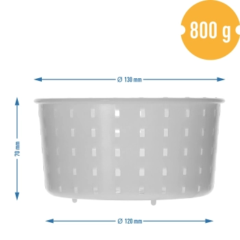 Forma serowarska okrągła Ø 13 x 7 cm na 800 g