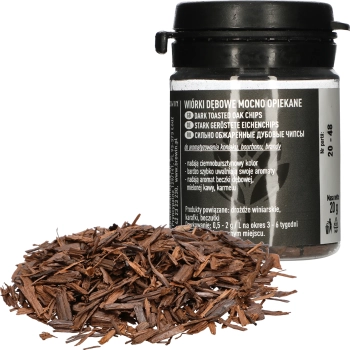 Płatki dębowe mocno opiekane, 20g