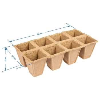 Doniczki papierowe 6 x 6 x 6, zestaw 5 szt.