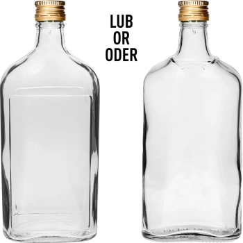 Butelka Piersiówka 500 ml z zakrętką, 6 szt.