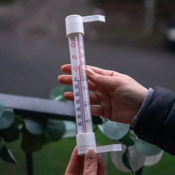 Termometr zewnętrzny biały (-50C do +50C) 18cm