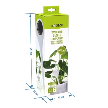 Kule nawadniające do roślin, przezroczyste, 400 ml, 2 szt.