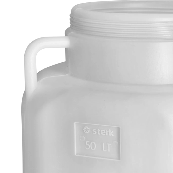 Beczka Kwadratowa na 50 L, biała, z uchwytami 50 L