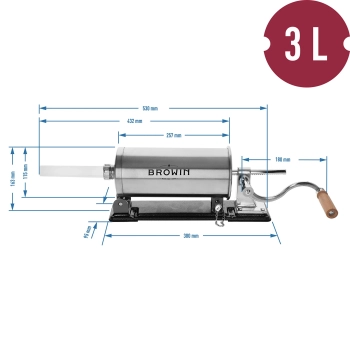 Nadziewarka pozioma 3 kg