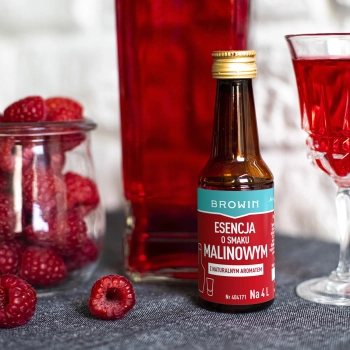 Esencja o smaku malinowym z naturalnym aromatem na 4 L - 40 ml