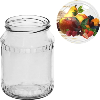 Słoik TO 720 ml z zakrętką kolorową fi 82/6 - 6 szt.