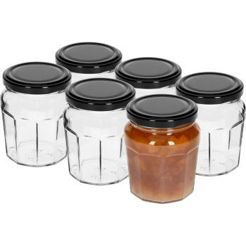Słoik Konfitura 230ml z zak. czarną fi63/4 - 6szt
