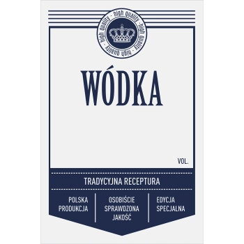 Etykiety samoprzylepne 60x90 mm na butelki, wódkę, białe, 20 szt.