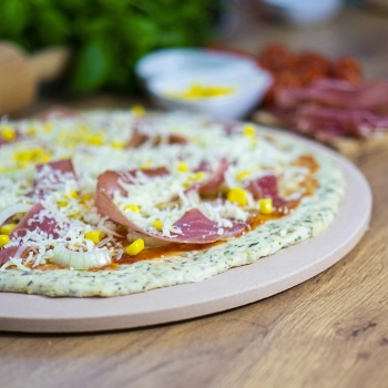 Kamień do pizzy okrągły, wykonany z kordierytu, średnica 33 cm