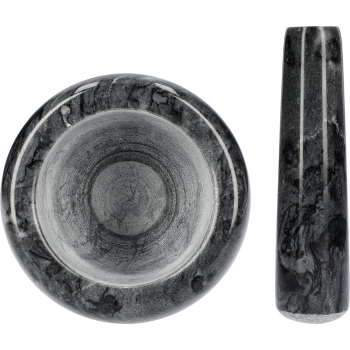 Marmurowy moździerz kuchenny, czarny, fi 10,5 cm