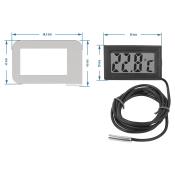Termometr elektroniczny w ramce - do destylatorów (-50C do +110C)