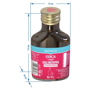 Esencja o smaku malinowym z naturalnym aromatem na 10 L - 100 ml