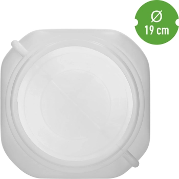 Beczka Kwadratowa na 20 L, biała, z uchwytami, Sterk
