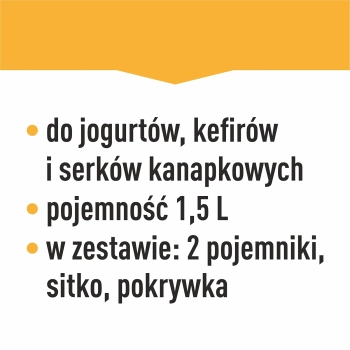 Sero-jogurtownica z termostatem 1,5 L